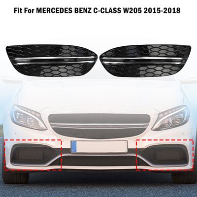 Решетка противотуманной фары типа соты подходит для MERCEDES BENZ C-CLASS W205 2015-2018 Базовая