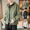 Spring and Autumn New Men's Jackets Thin Jackets Men's Jackets Solid Color Hooded Casual Tops Sports Trendy
