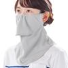 YAKeNU UV CUT MASK Sun Protection Face Cover, YAKeNU Standard (Snap-on) (Light Gray, Regular Size)