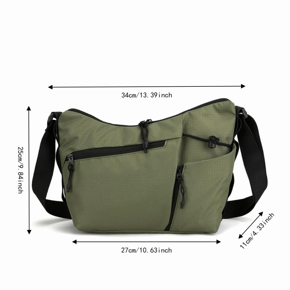 Thickened Water Bottle Messenger Bag Multi Pocket Single Shoulder Bag Daily Use