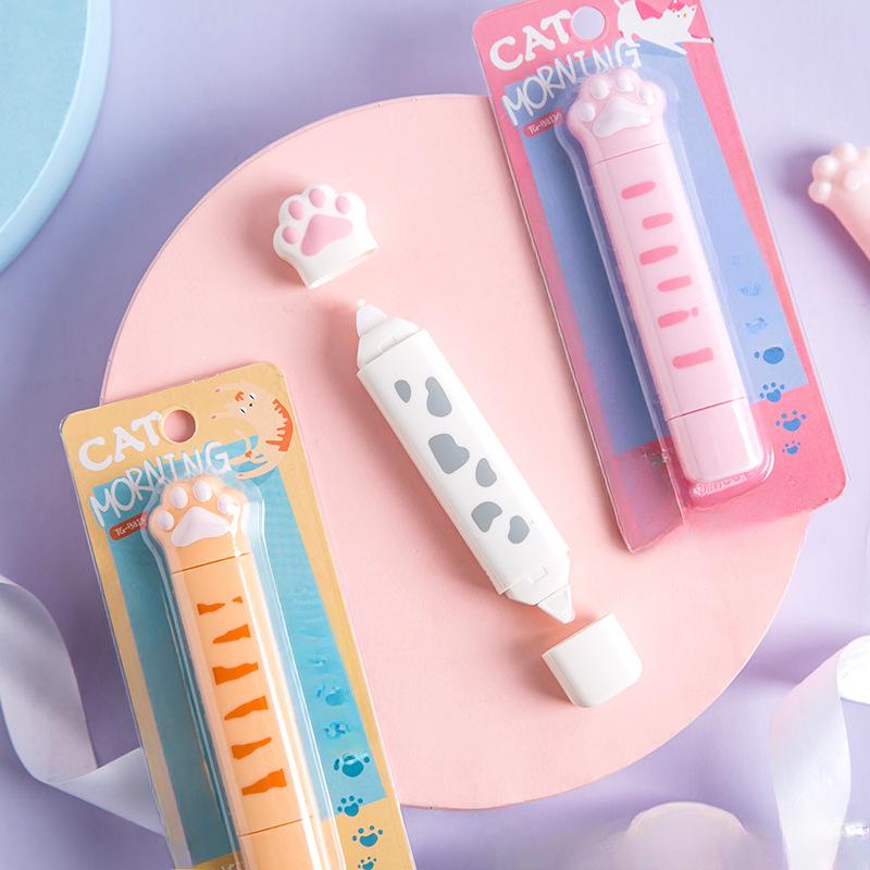 Корректирующая лента «Кошачья лапка» Корректирующая лента «Сердце милой девочки» Корректирующая лента «Мини-кошка» с двойной головкой