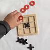 1 Set Tic-Tac-Toe Competitive-skill Decision-making Skill Brain-development Wood Logical Thinking Ability OX Chess Game Children Supply