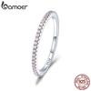 Bamoer Authentic 925 Sterling Silver Dazzling Colorful Zircon Finger Rings for Women Fine Jewelry