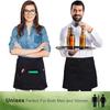 Polyester Waitress Half Apron Black Waist Apron New Apron