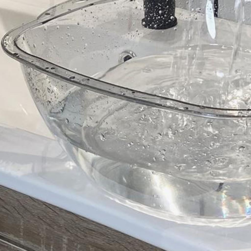 Wash Basin Stylish Transparent Sturdy PET Multipurpose Face Washing Basin for Home M