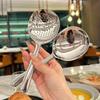 2Pcs Stainless Steel Spoon Heat Insulated Handle Ladles Drain Hole For Serving Soup Rice Serving Spoon Kitchen Utensils