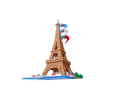 Kawada NB-057 Наноблок Набережные Сены в Париже DELUXE EDITION Япония НОВЫЙ