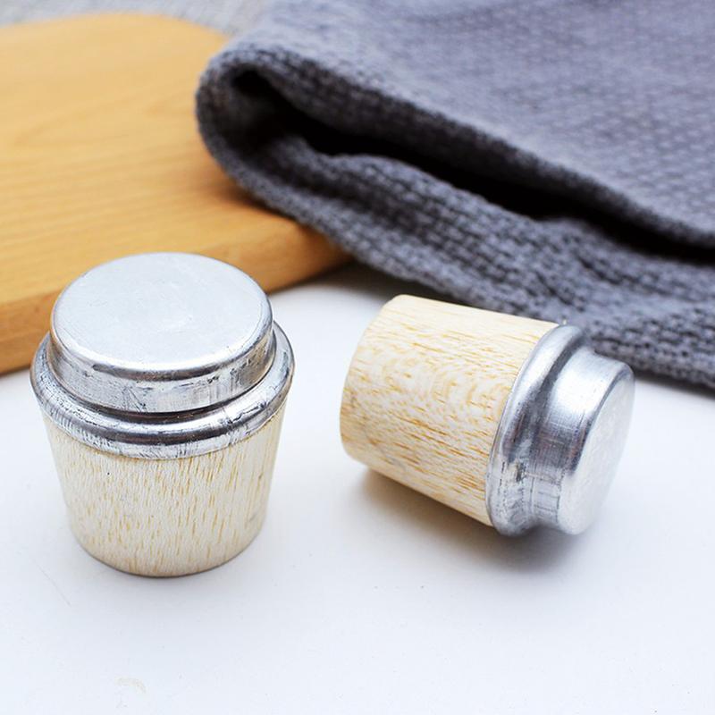 2Pcs Wood Thermos Stopper Sealed Safe Durable Vacum Flask'S Cork Plug Lid Cap