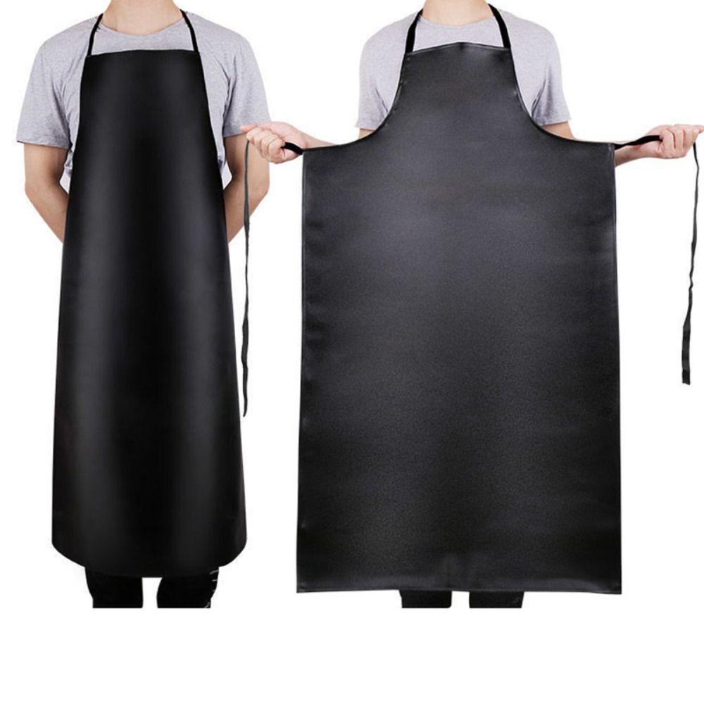 Thick Long Oil-proof PVC Butcher Anti-fouling Chef Apron Apron Cooking Kitchen Work Clothes