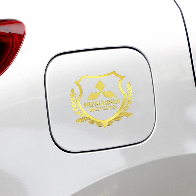 Car Badge Body Side Metal 3D Emblem Ears of Wheat Sticker Decal Auto Exterior Accessories for Mitsubishi Lancer Ex Evo ASX L200