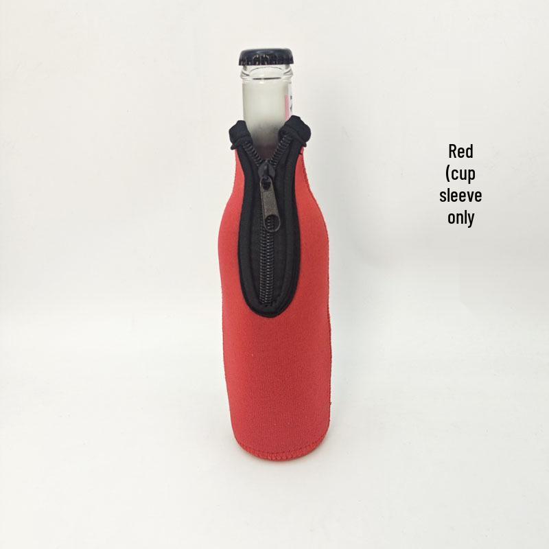 Neoprene Insulated Multi-color Zipper Sleeve for 330ML Beer & 12oz Wine Bottles