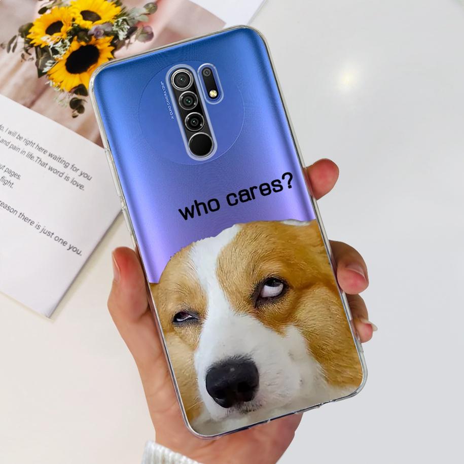 For Xiaomi Redmi 9 Case 6.53" Cover For Redmi 9 Flower Butterfly Transparent Silicone Soft Phone Covers For Redmi 9 Prime Bumper