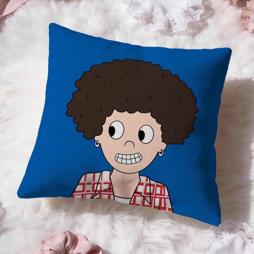 cartoon Pop Man Cushion Cover Premium Comfort Reversible Pillow Cove -Two in One Design for Any Room & Car Interior