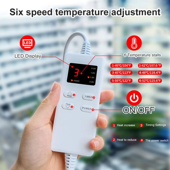 Электрическое одеяло с вилкой стандарта США, светодиодный экран с функцией синхронизации, женская и мужская грелка, зимние согревающие аксессуары для холодной погоды