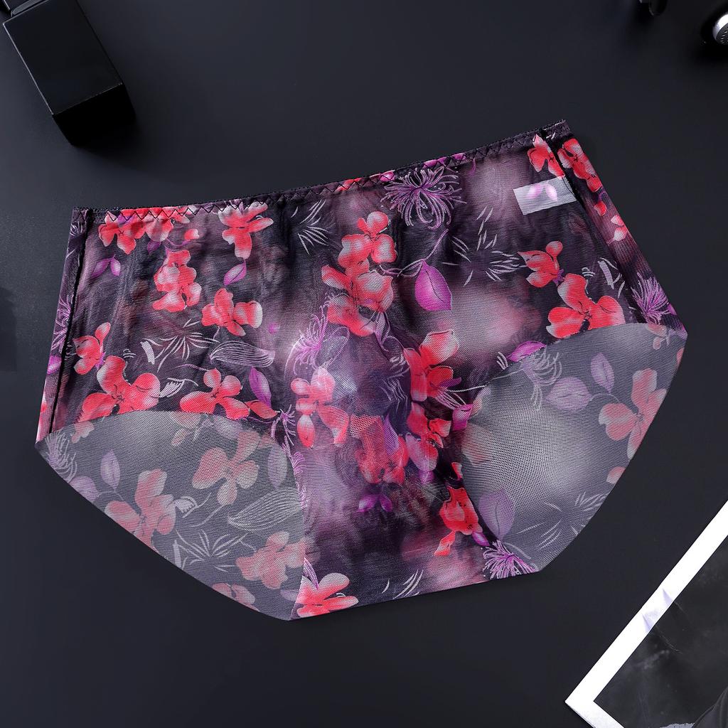 Мужские Ультратонкие Цветочные Сетчатые Трусы Прозрачные Sissy Pouch Трусы Мужские Мягкое Дышащее Нижнее Белье Cuecas Женские Трусы Для Мужчин