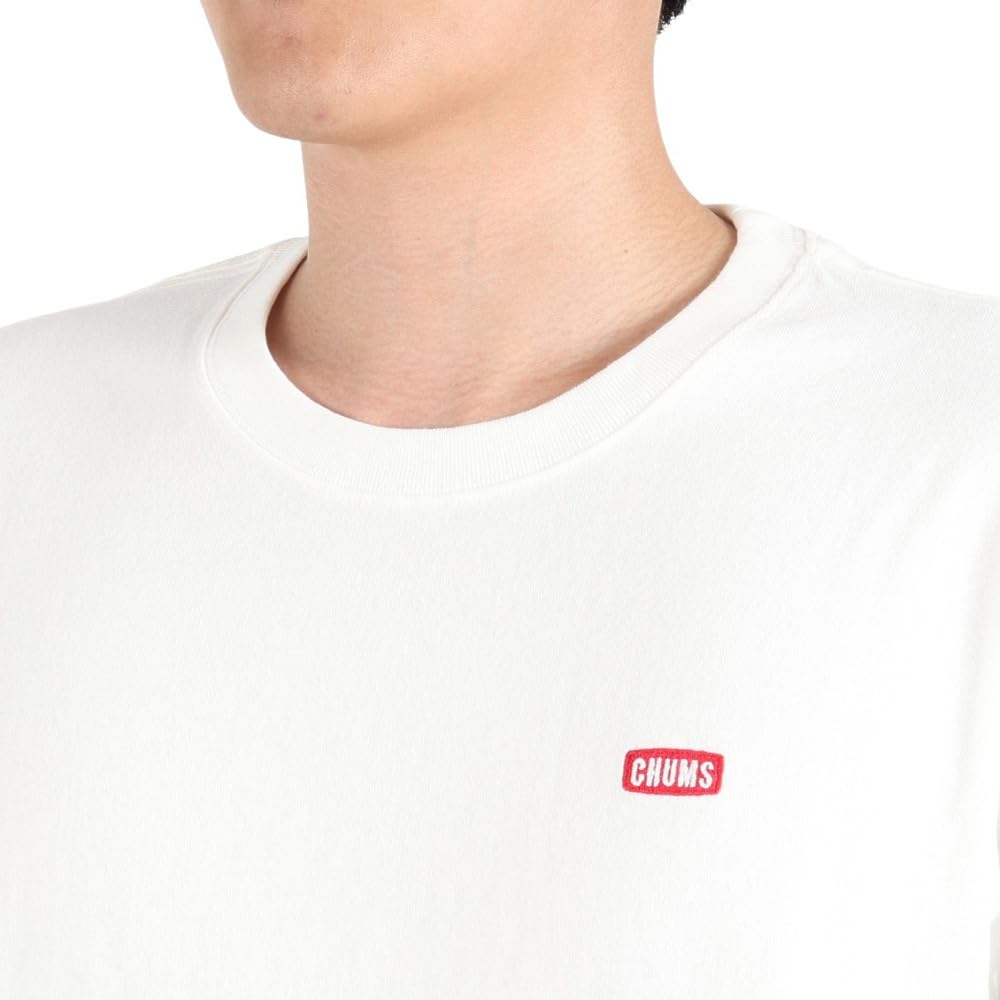 CHUMS Футболка с логотипом Booby, белая, с начесом, XL, футболка с длинным рукавом, мужская