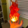 Decorative Fireball for Cosplay Floating Prop, LED Glowing Flame Halloween Handheld Prop Cosplay, Battery Operated Lamp Powered Stage Light