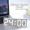 Цифровой будильник с форматом 12/24 часа, светящееся зеркало, светодиодные цифровые часы, таймер сна, для студентов