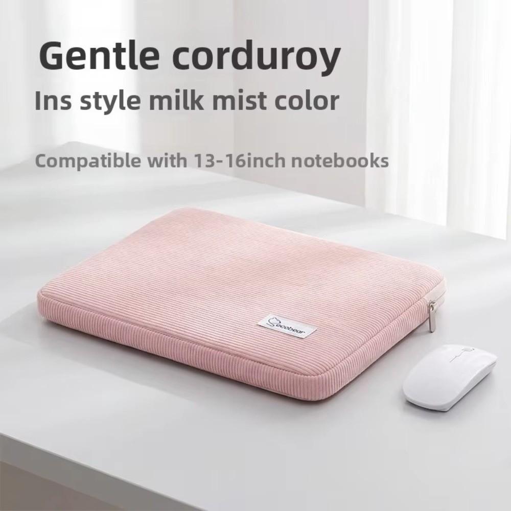 Corduroy Laptop Cover Large Capacity Computer Bag Laptop Bag Suitable for 11-13 15-15.6 Inch