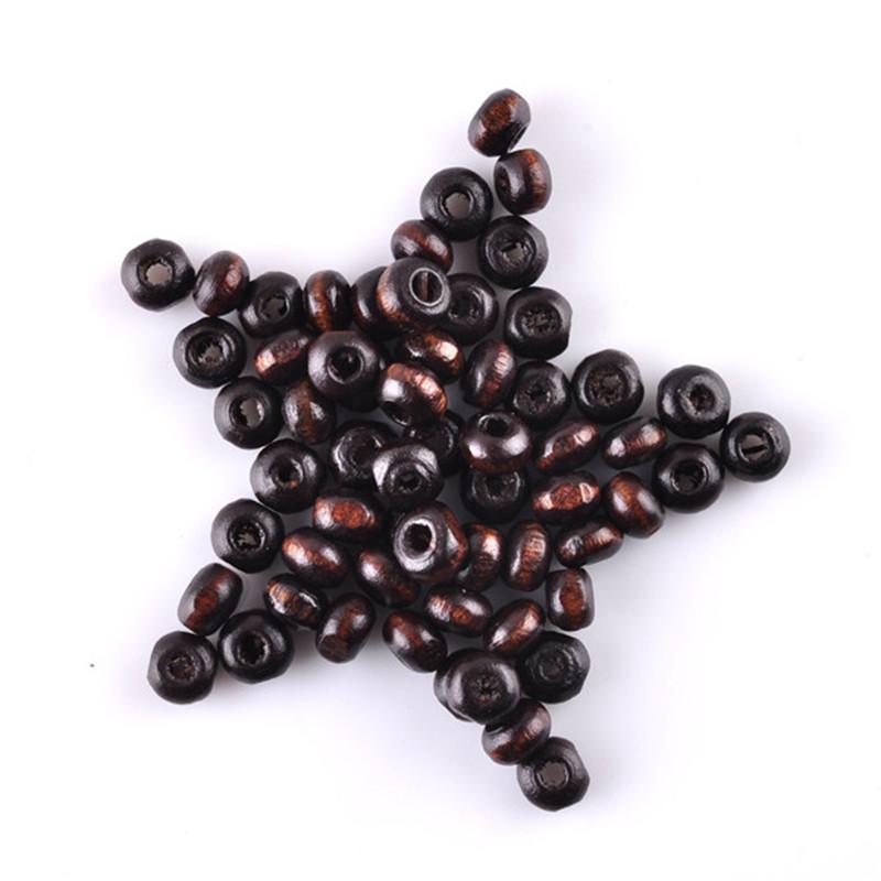 Разноцветные свободные круглые натуральные деревянные бусины для изготовления ювелирных изделий, детские погремушки, соска, фурнитура из бисера