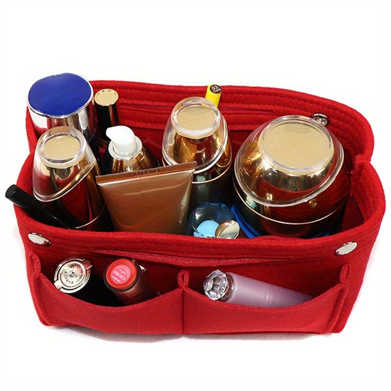 Многофункциональная женская фетровая сумка-вставка для макияжа, косметички, дорожная внутренняя сумочка, портативная сумка для хранения, органайзер-вставка