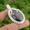 Silver Sheen Obsidian Stone 925 Silver Wire Wrap Engagement Birthday New Pendant