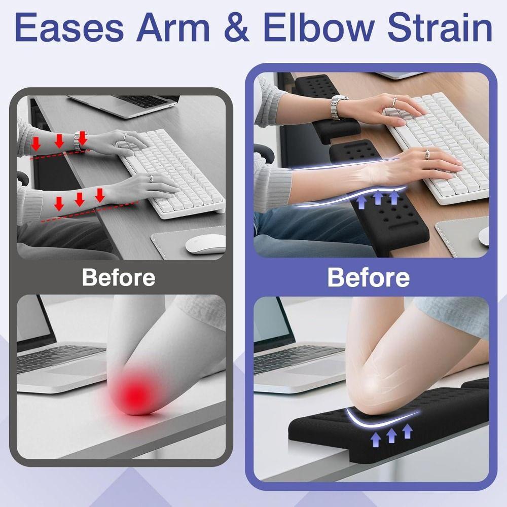 Soft Cushion Elbow Support Padding Black Keyboard Hand Rest Non-slip Arm Cushions  Relax Wrist