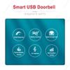 USB Plug and Play Беспроводной электронный дверной звонок Умный приемник дверного звонка с передатчиком Расстояние 150 м 30 Музыка Интеллектуальные домашние дверные звонки