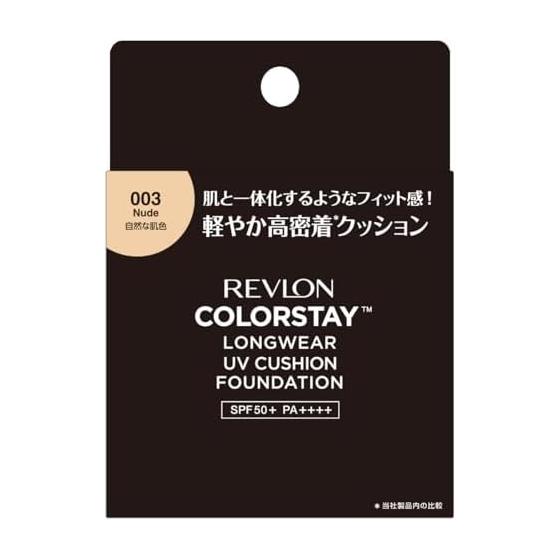 [Обновление] Revlon Color Stay Long Wear UV Cushion Foundation 003 Nude SPF50+ PA++++ 12.5 мл Тональная основа-кушон Не осыпается Глянцевая кожа Покрытие