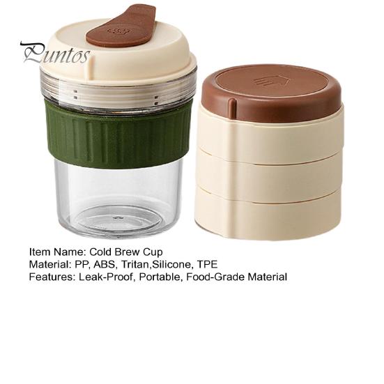 Портативная кофеварка для холодного заваривания с 3 штабелируемыми лотками для льда Бутылка-заварник из тритана без бисфенола А для холодного чая/холодного заваривания Термостойкая дорожная кружка для спортзала