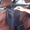 Car Trash Can with Lid and Storage Pockets Waterproof Garbage Bin Multipurpose Folding Trash Can Automotive Accessories
