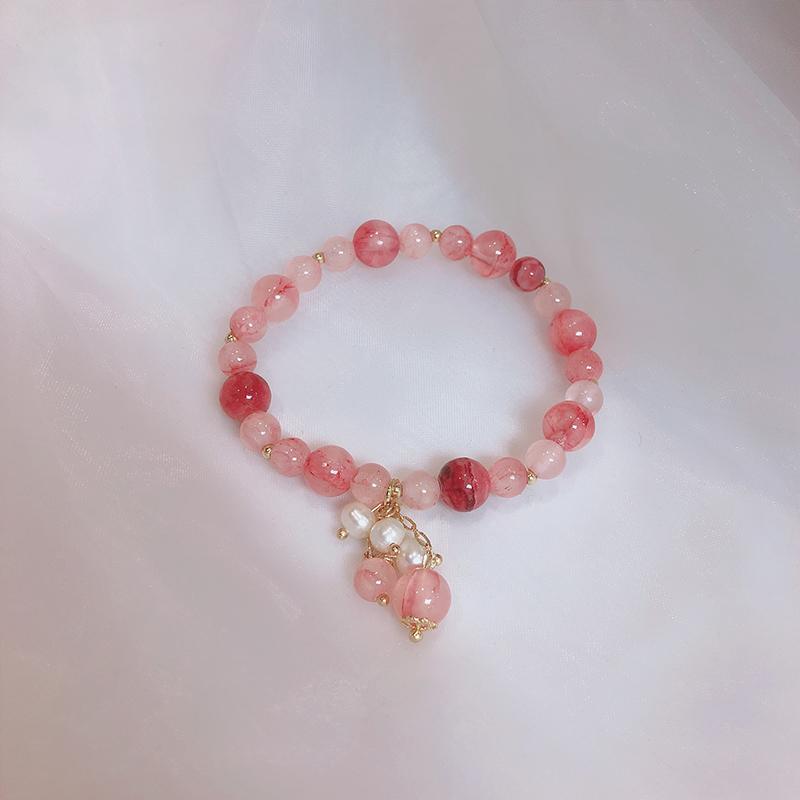 Женский браслет из натурального кристалла, праздничный подарок, браслет на резинке, для свиданий, вечеринок, кристальный браслет, для повседневной носки