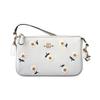 Nolita 19 маленькая вышивка ромашки принт кожаная сумка для маджонга подмышечная сумка клатч сумка-тоут маленького размера женская белая