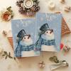 60x40CM Christmas Kitchen Towel Snowman Gnome Snowflake Tree Superfine Fiber Water Absorbent Rectangle Ultra Soft Washable Thickened Dishcloth