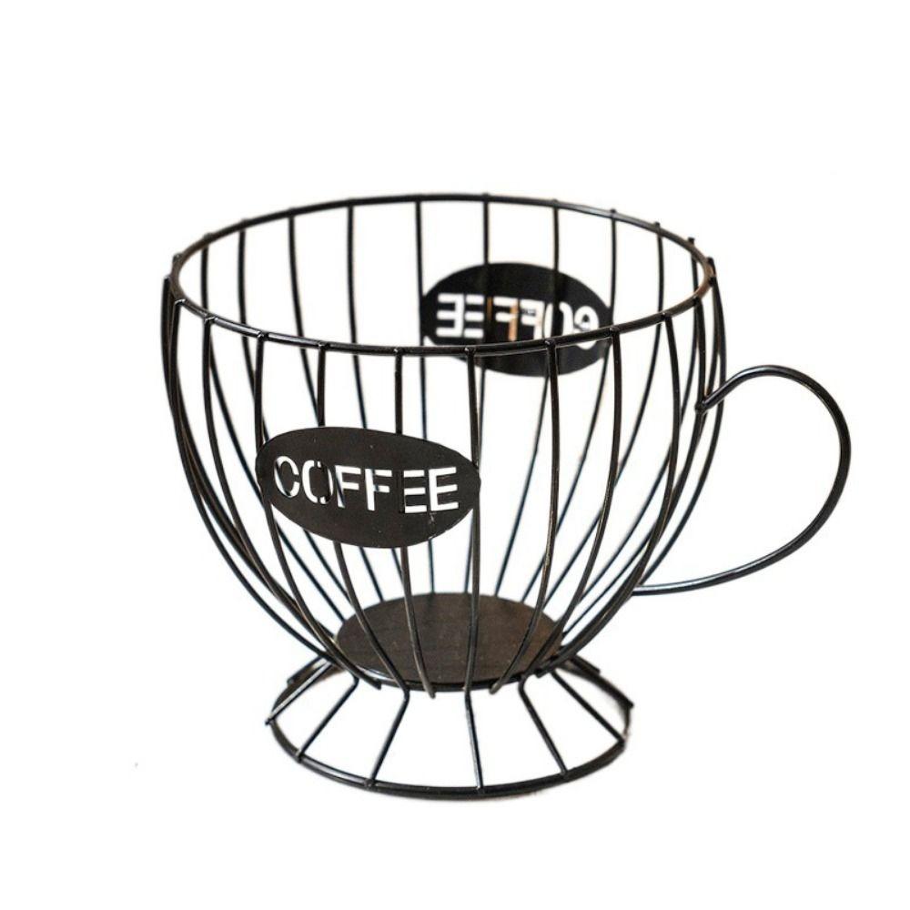 Hollow Coffee Capsule Holder Metal Wire Coffee Pod Storage Stand Elegant K Cup Organizer  Kitchen