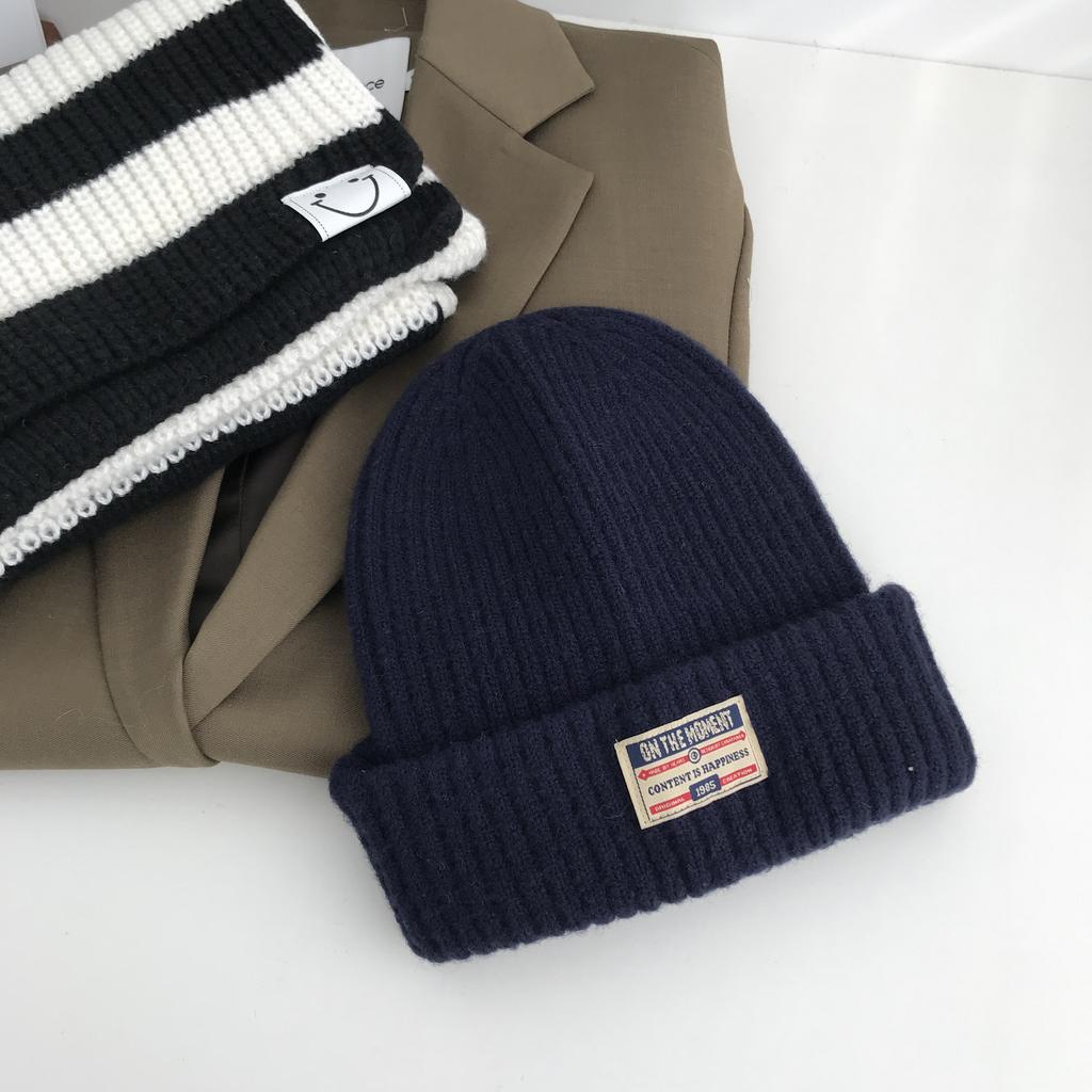 Шапки вязаные из ткани мужские и женские осенние новые универсальные утолщенные шерстяные шапки женские защитные наушники холодные шапки