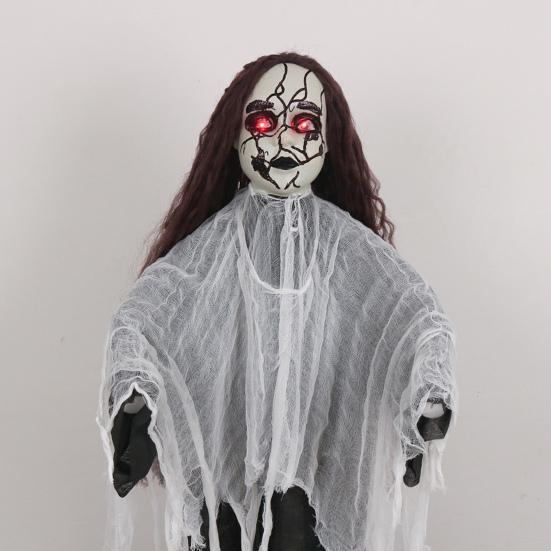 Halloween Ornament Scary Ghost Figure Operated Halloween with Sound Battery Bride Skeleton Decoration Creepy
