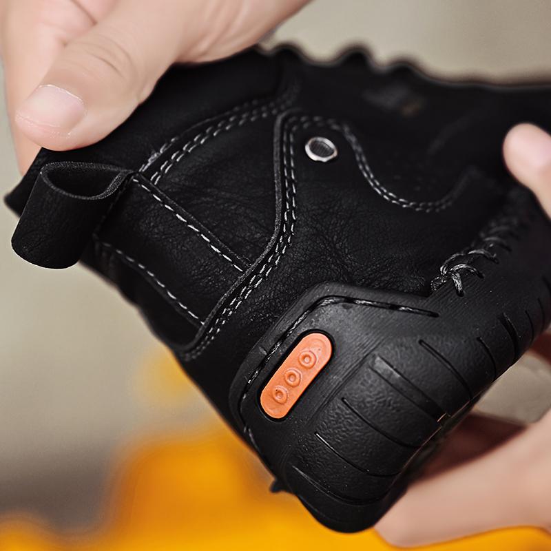 39-46 Мужская повседневная обувь среднего размера, уличная кожаная обувь, туфли большого размера на плоской подошве ручной работы