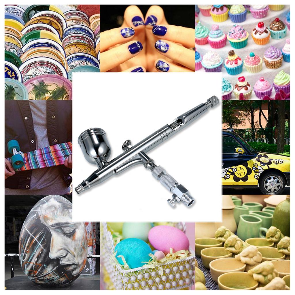 Airbrush Kit Set Gravity Feed Dual-Action for Car Painting Art Craft Paint Hobby Model Body Nail