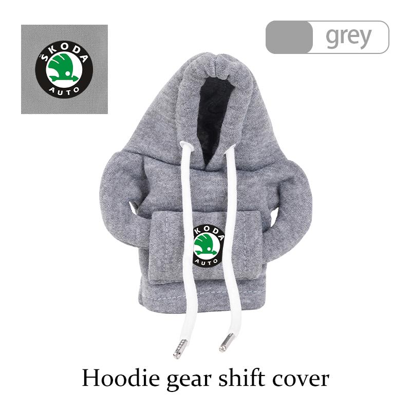 ptncy6 For Skoda Car Logo Gear Shift Knob Cover Hoodie Manual Gear Sweatshirt Decoration Kamiq MK3 Roomster Rapid Kodiaq Karoq Fabia