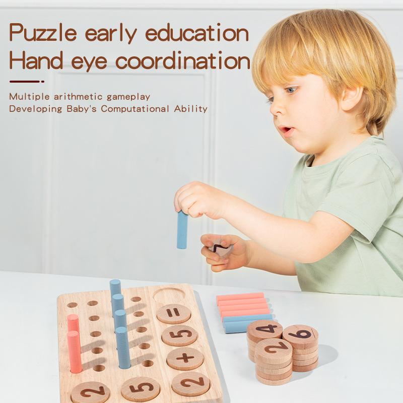 Десятисеточный массив Развивающие пособия для развития чувства числа, Арифметика сложения и вычитания, Детская математическая парная арифметическая доска, Деревянная игрушка
