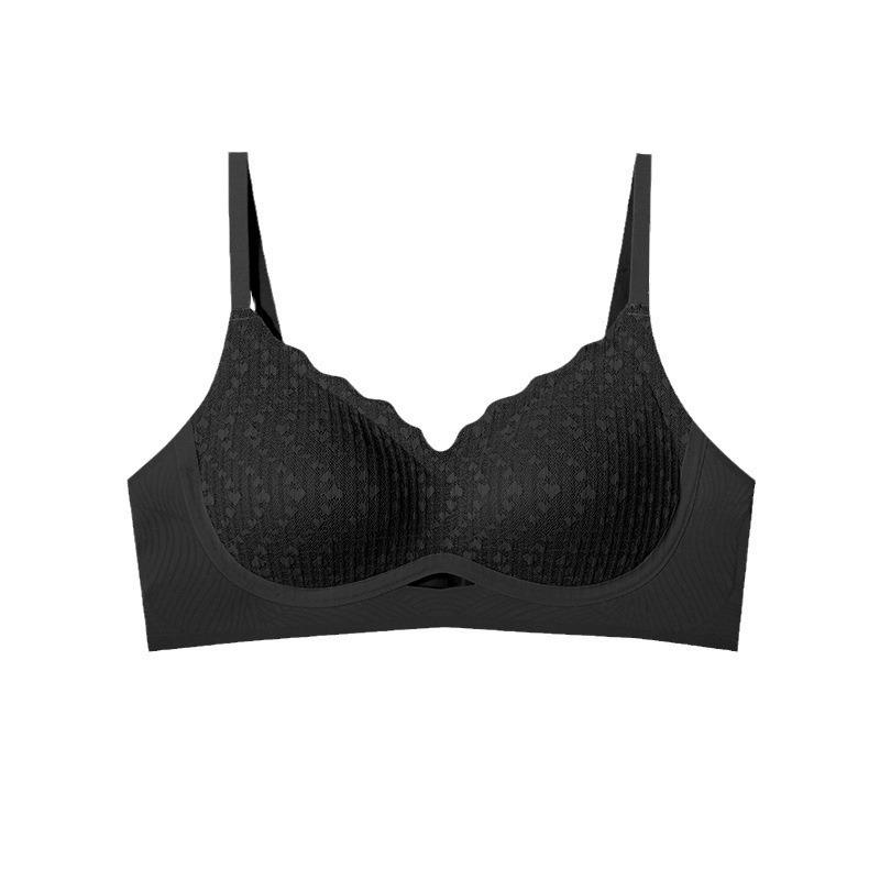 Sexy bubble strip lace small breasts gather underwear women's no steel ring to close secondary breasts anti-sagging secondary breasts breathable bra