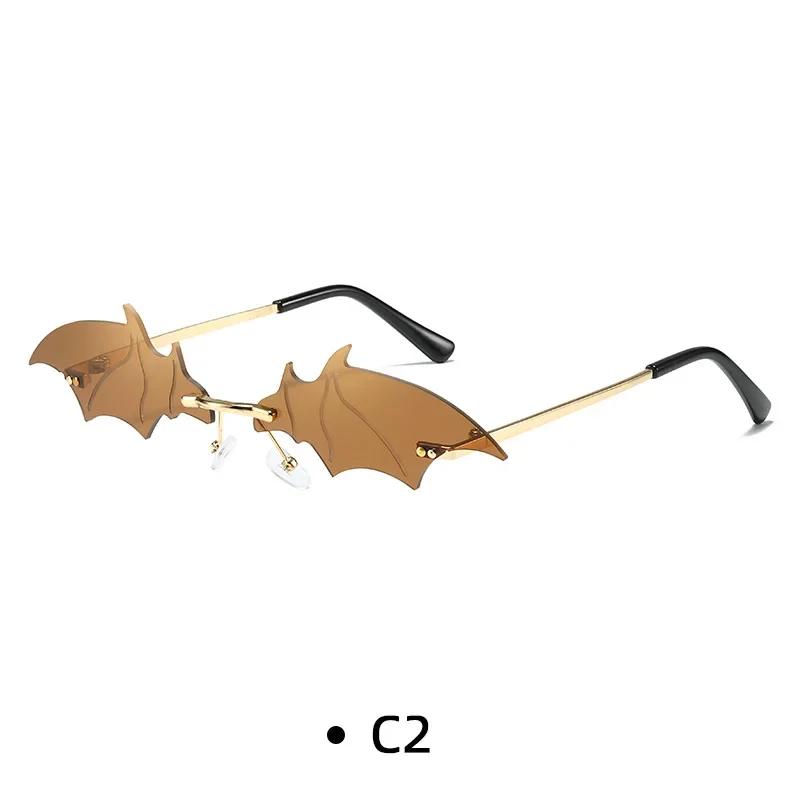 Rimless Sunglasses Women Luxury Brand Rhinestone Sun Glasses Ladies Cute Heart Shape Punk Party Eyewear