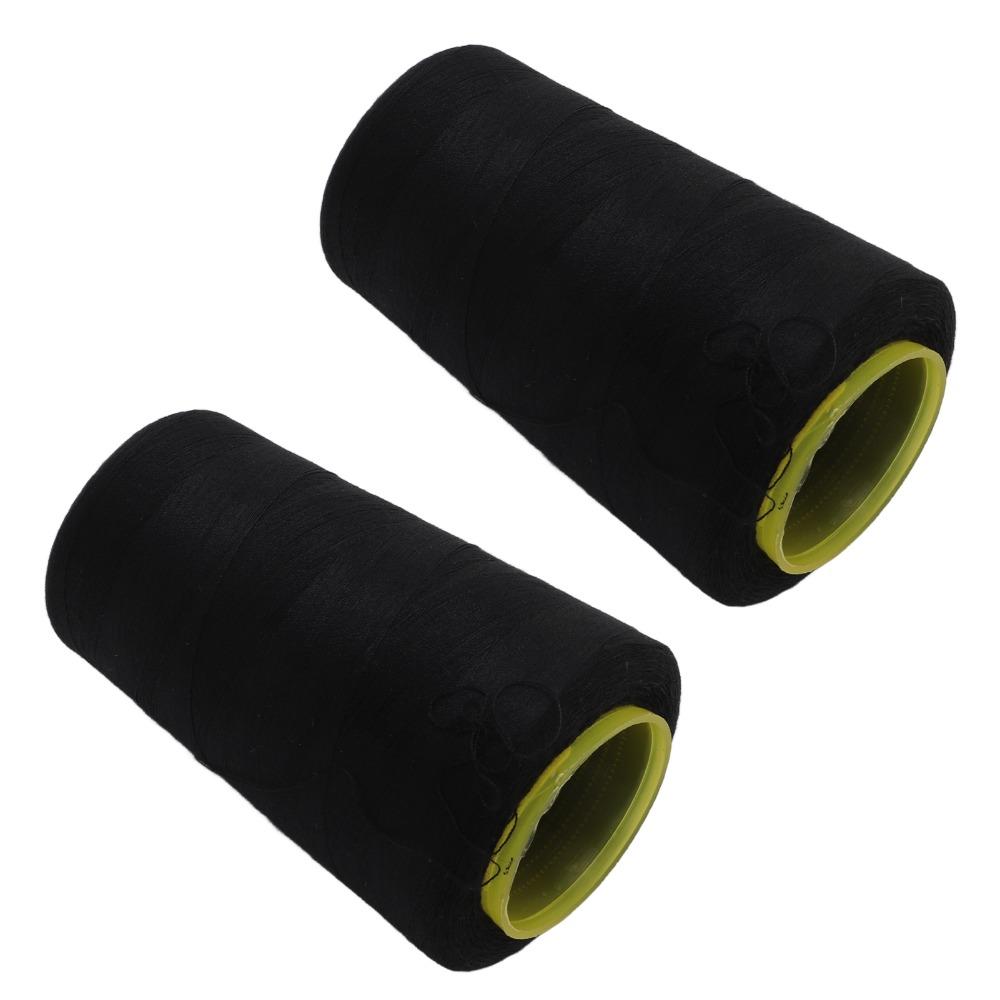 4pcs 3000 Yards Sewing Thread Black Overlock Thread Durable Quilting Thread For Serger