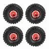 4pcs RC Crawler Rubber Tire Metal Wheel Hub Accessory Fit for 1 10 RC Car 2.2 Inch