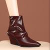 Модные женские ботинки Тренд Уличные Ботильоны с острым носком Женские Сексуальные Кожаные Туфли Женские Дизайнерские Модные Туфли Готические Челси