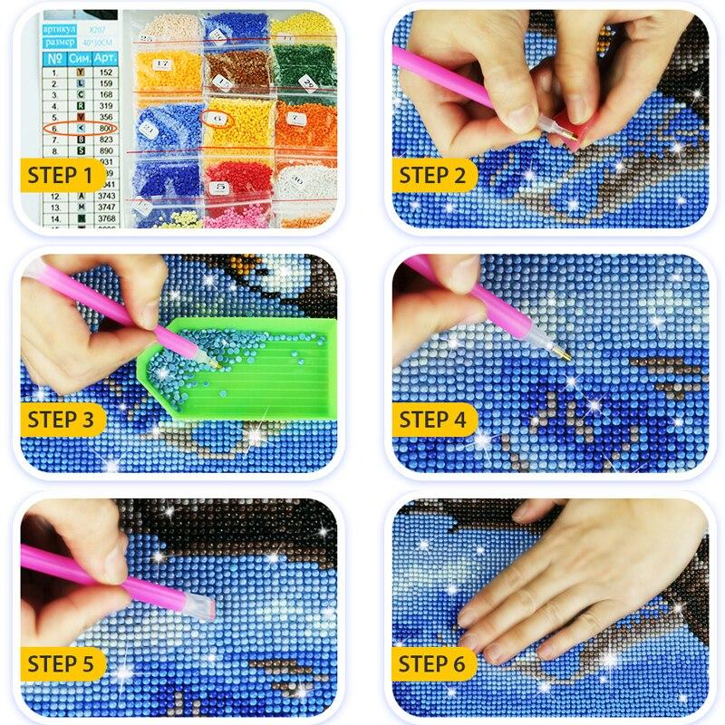 DIY пейзаж 5D картина с алмазной мозаикой полная круглая дрель набор для вышивки крестом ручная работа настенное искусство подарок