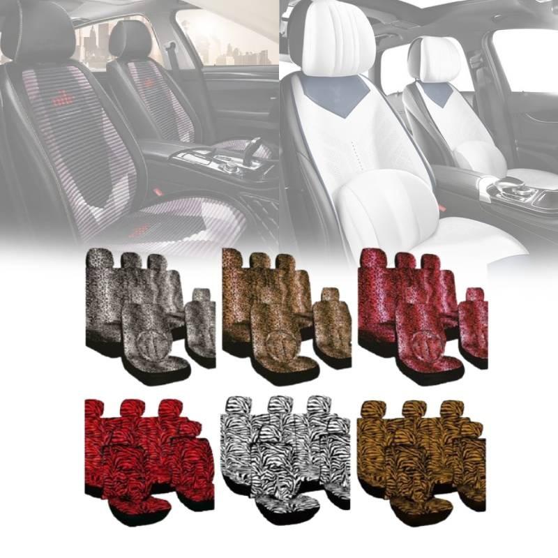 Print Leopard Digital Full Wrap Car Cushion Cover All Season Universal Seat