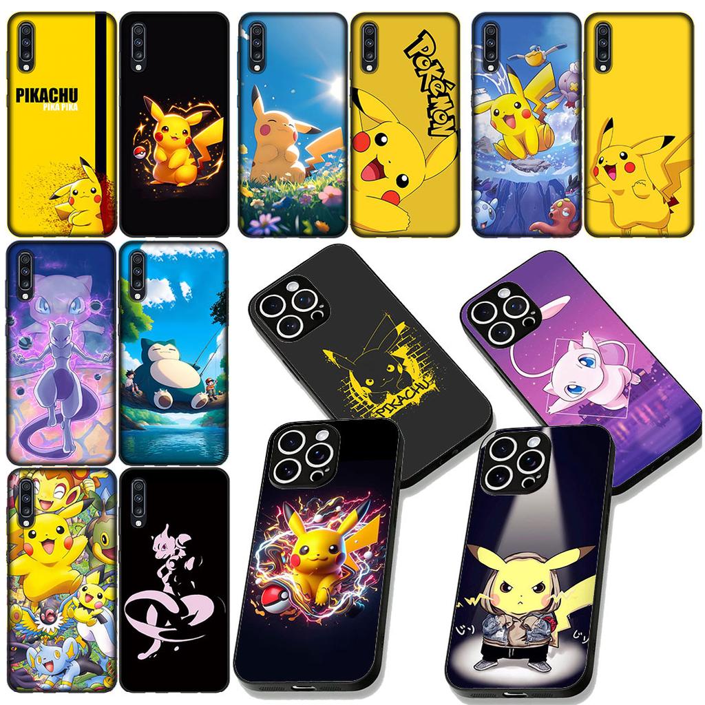 P-Pokemons GO P-Pikachus Mewtwo Phone Case for Samsung Galaxy S22 S21 S20 FE Ultra Plus A35 A36 A37 A33 A34 A04 A71 Cover Casing