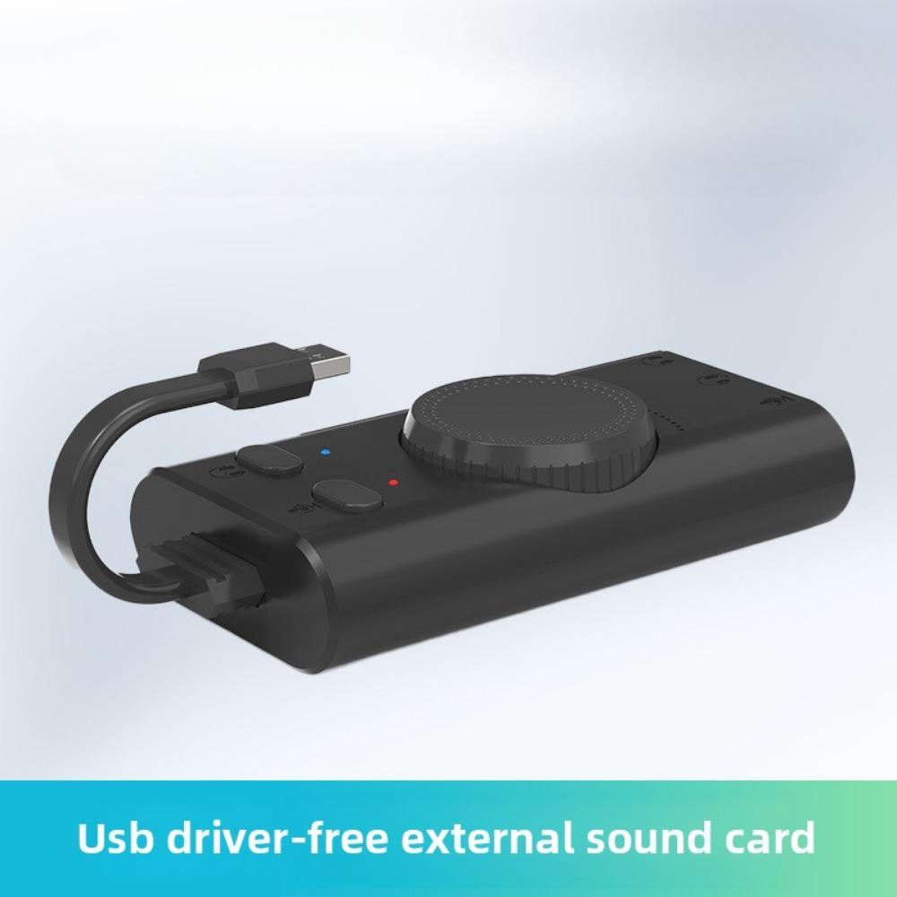USB звуковая карта с одним нажатием кнопки отключения микрофона, бесплатный драйвер, внешний аудиоконвертер
